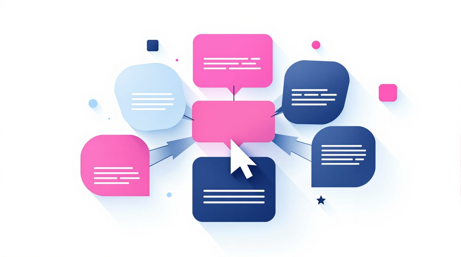 Illustration comparing several content management system platforms